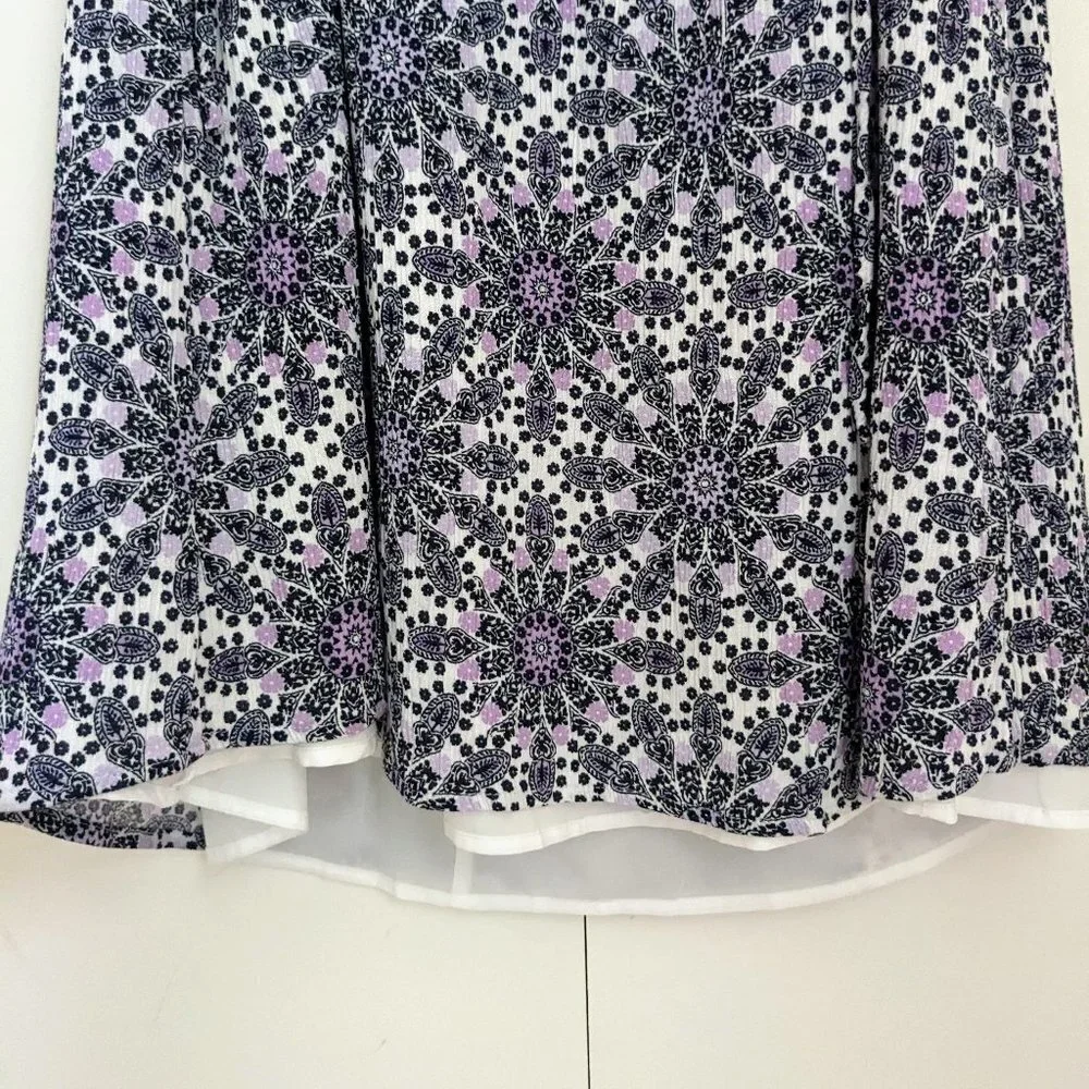 NWOT Loft XS Geo Side Tie Dolman Dress